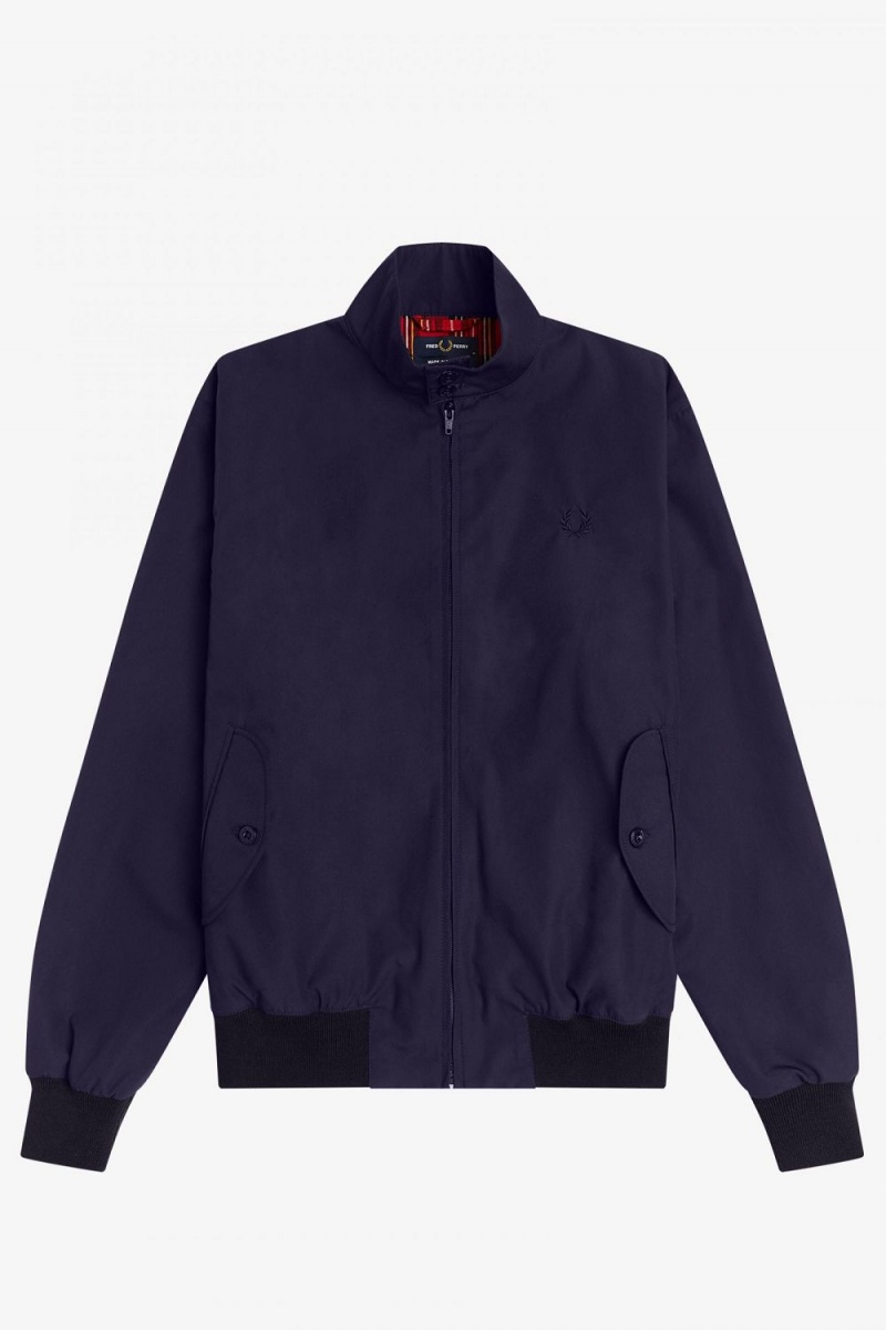 Fred Perry Harrington Men's Jackets Navy | QUMXO2594