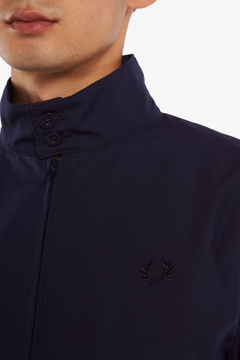 Fred Perry Harrington Men's Jackets Navy | QUMXO2594