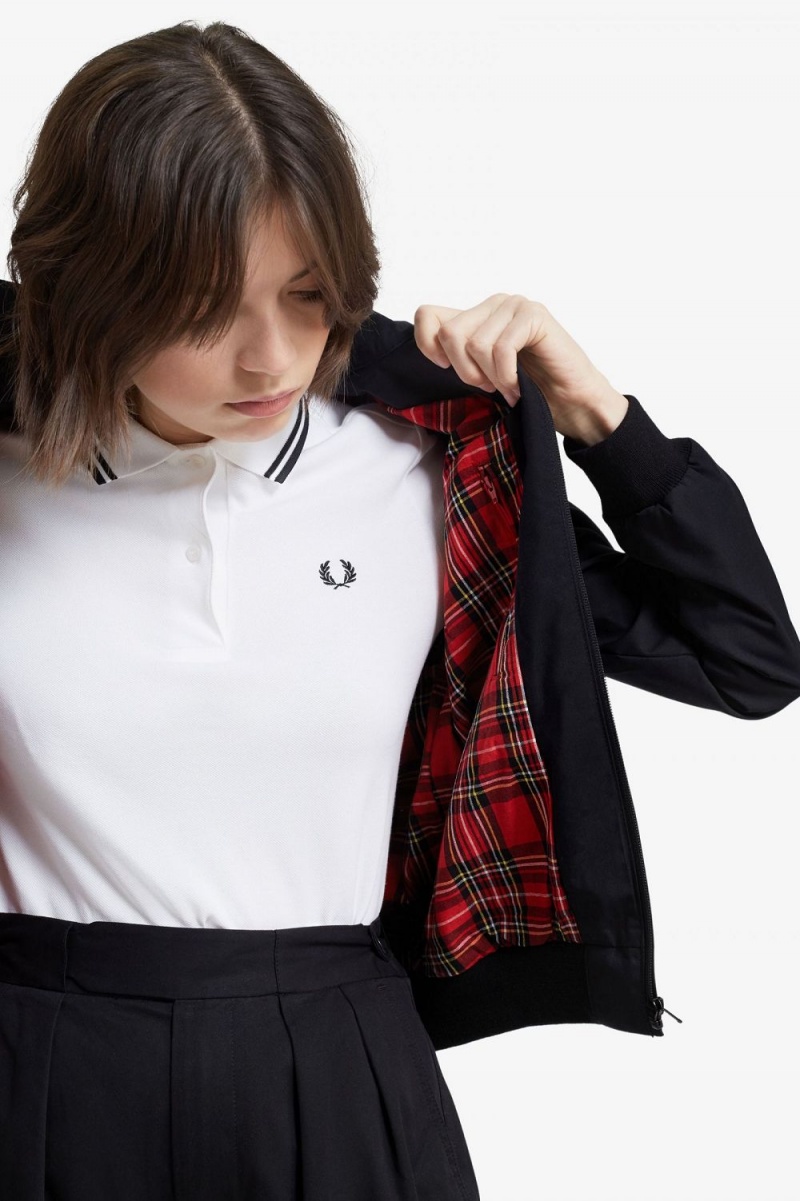 Fred Perry Harrington Women's Jackets Black | YDPCT8701