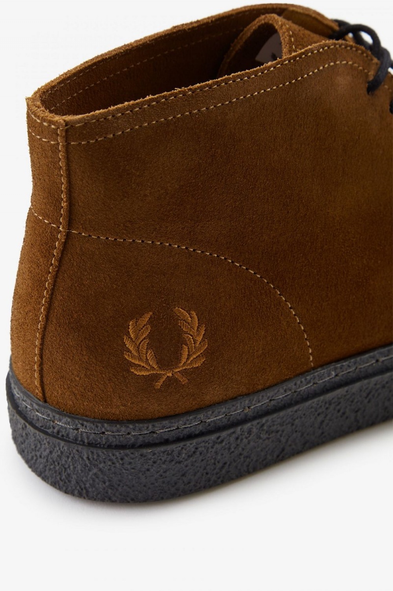 Fred Perry Hawley Men's Boots Red Brown | CNGKB2173