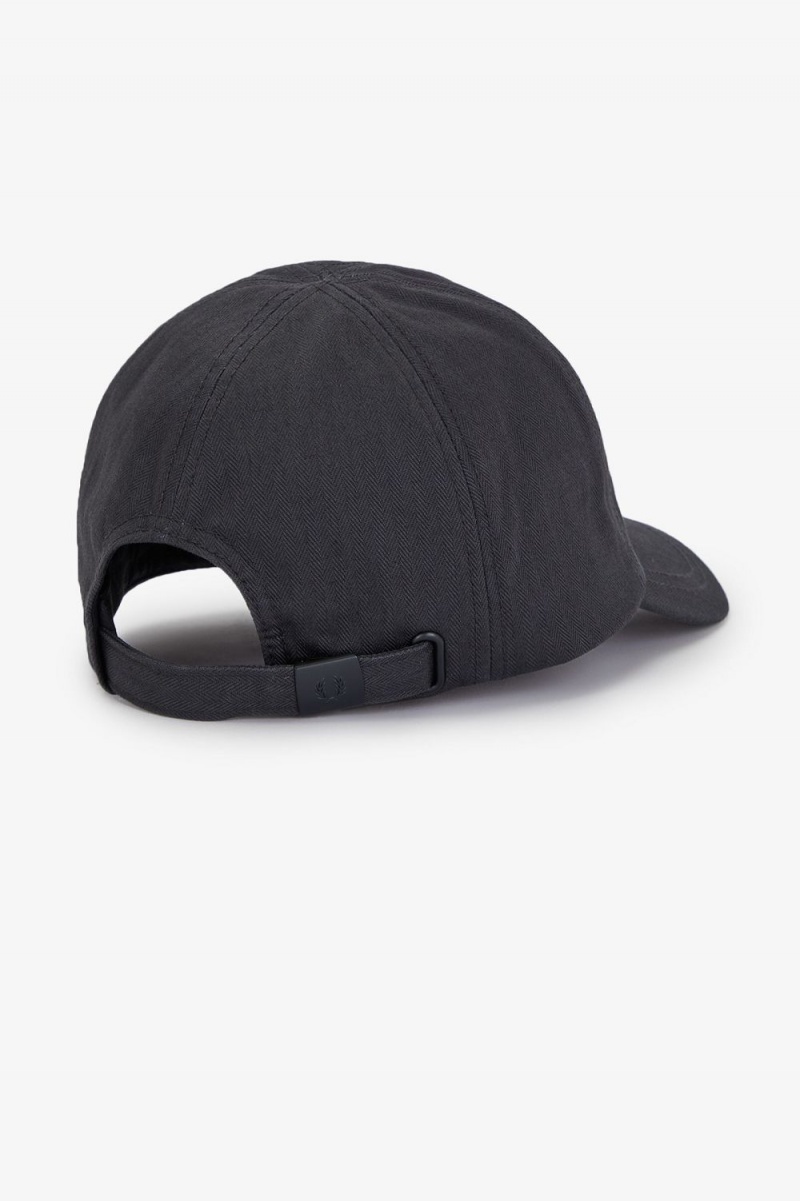 Fred Perry Herringbone Men's Caps Anchor Grey | UFNSX1842