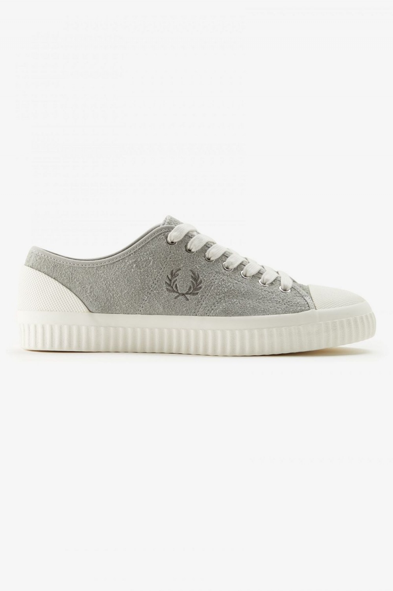 Fred Perry Hughes Low Men\'s Plimsolls Grey | RQVYW7596