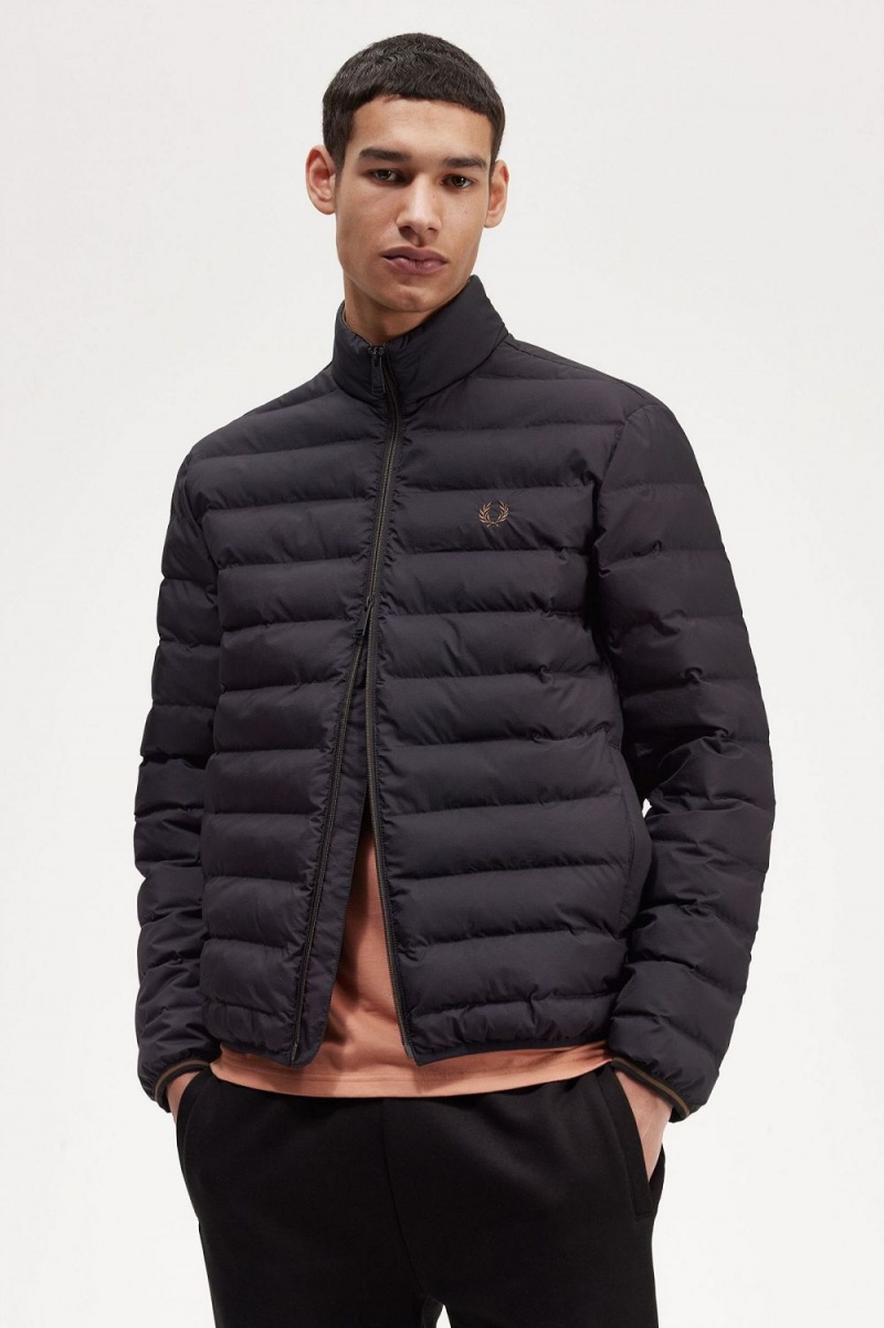 Fred Perry Insulated Men's Jackets Black | JYIDB8529