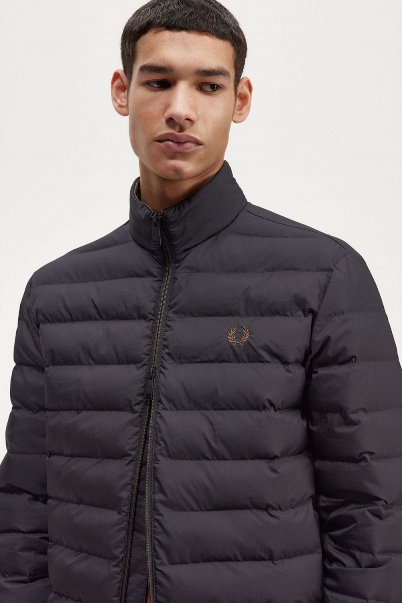 Fred Perry Insulated Men's Jackets Black | JYIDB8529