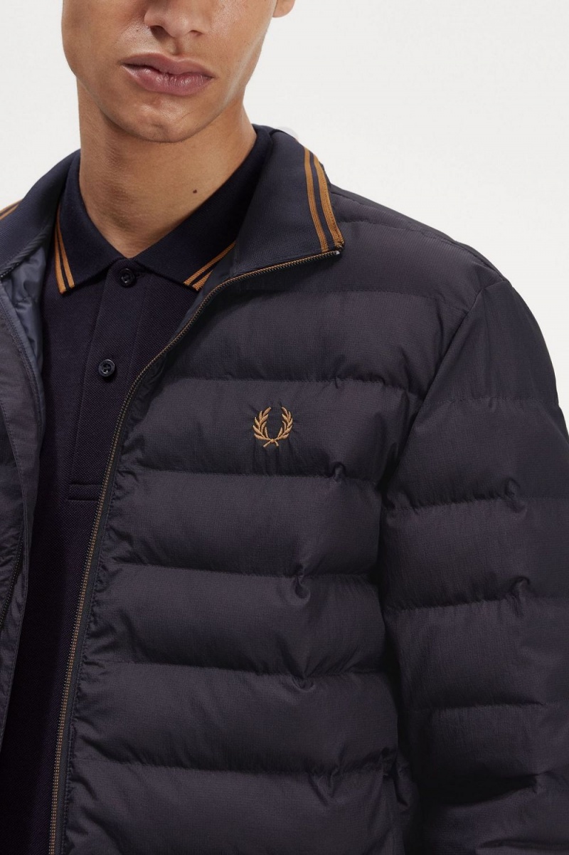 Fred Perry Insulated Men's Jackets Navy | OFQCL0984