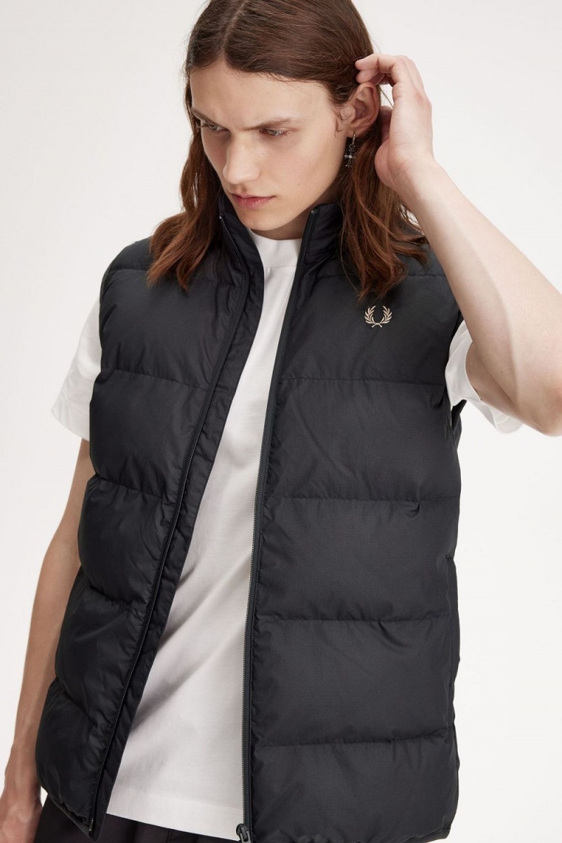 Fred Perry Insulated Men's Vest Anchor Grey | WHZPR0492