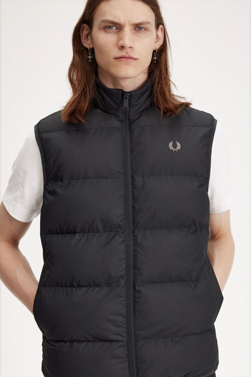 Fred Perry Insulated Men's Vest Anchor Grey | WHZPR0492