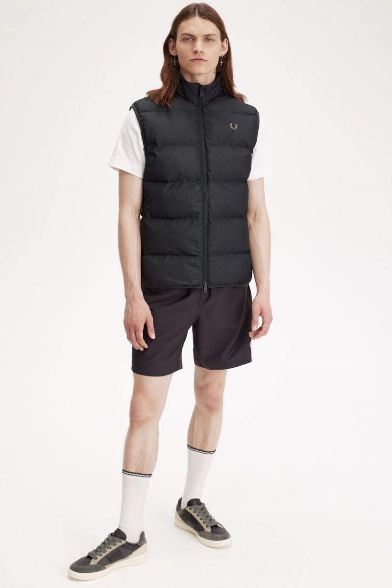 Fred Perry Insulated Men's Vest Anchor Grey | WHZPR0492