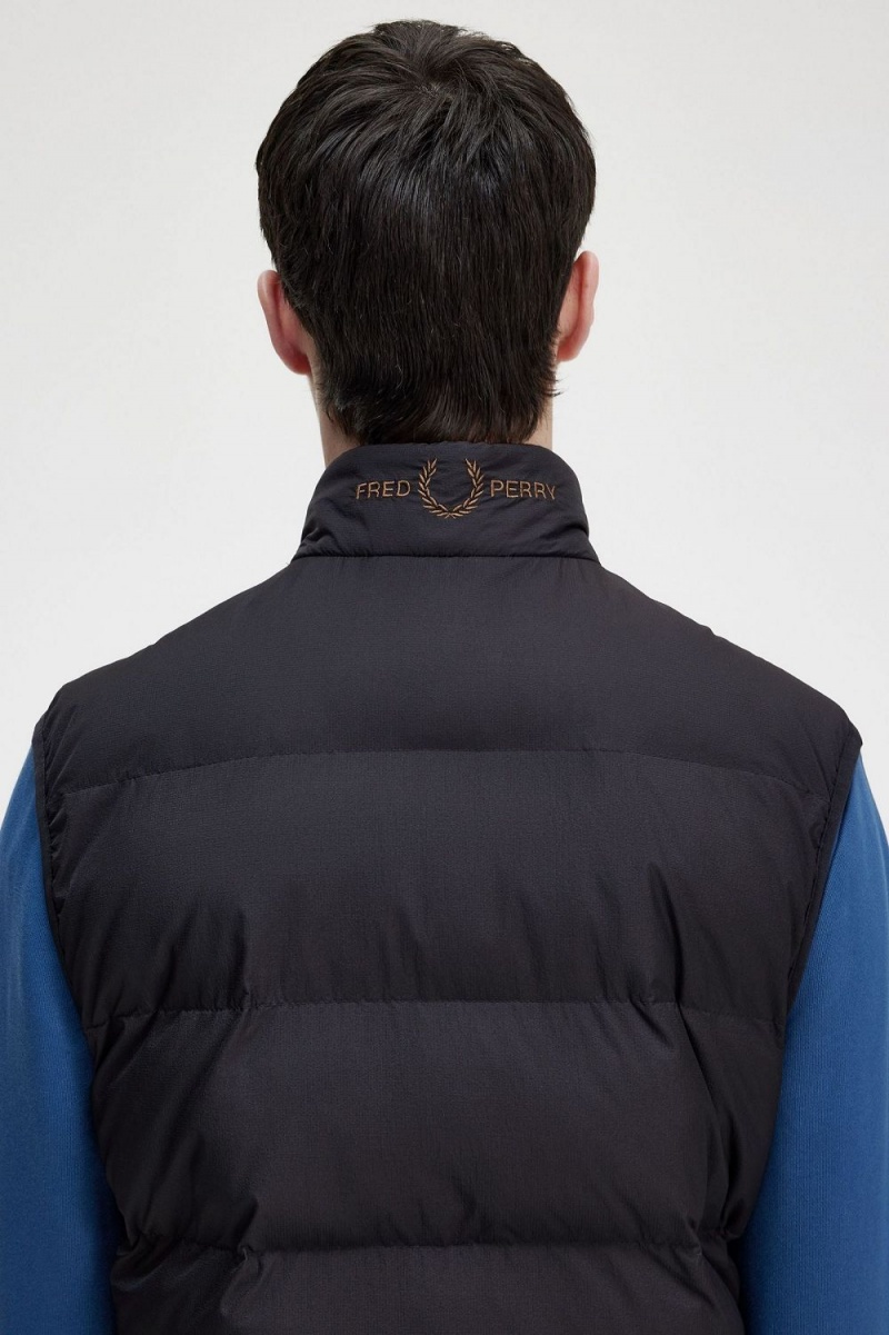 Fred Perry Insulated Men's Vest Black | MZPVW4180