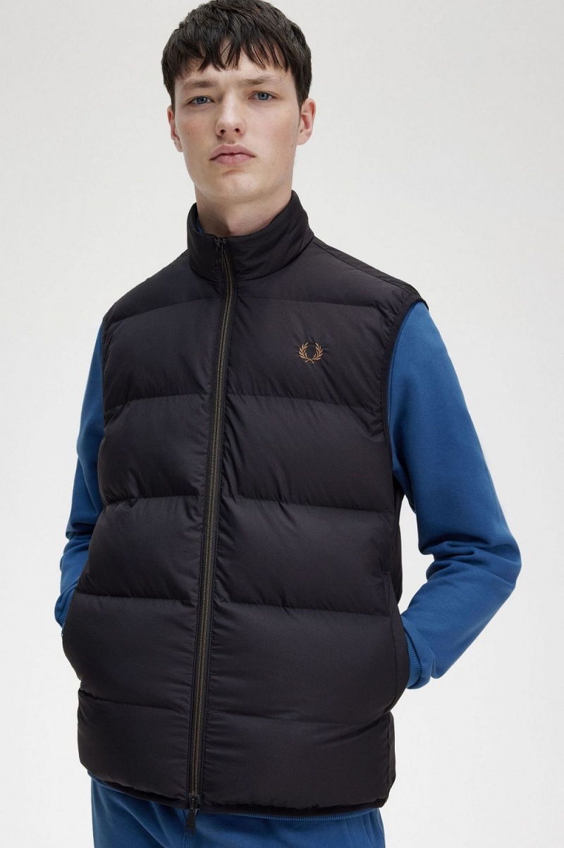 Fred Perry Insulated Men's Vest Black | MZPVW4180