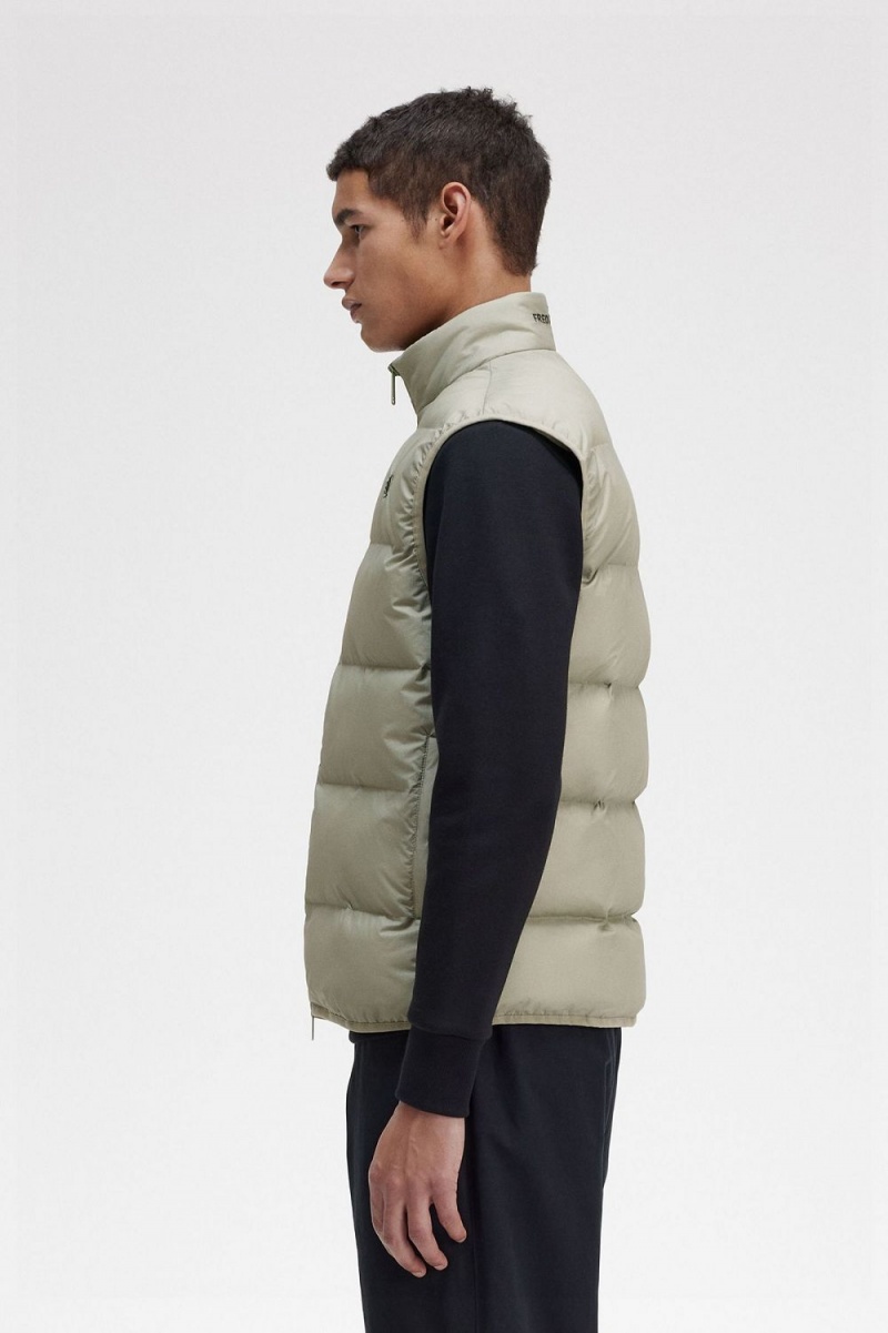 Fred Perry Insulated Men's Vest Mint | FMAYZ6583