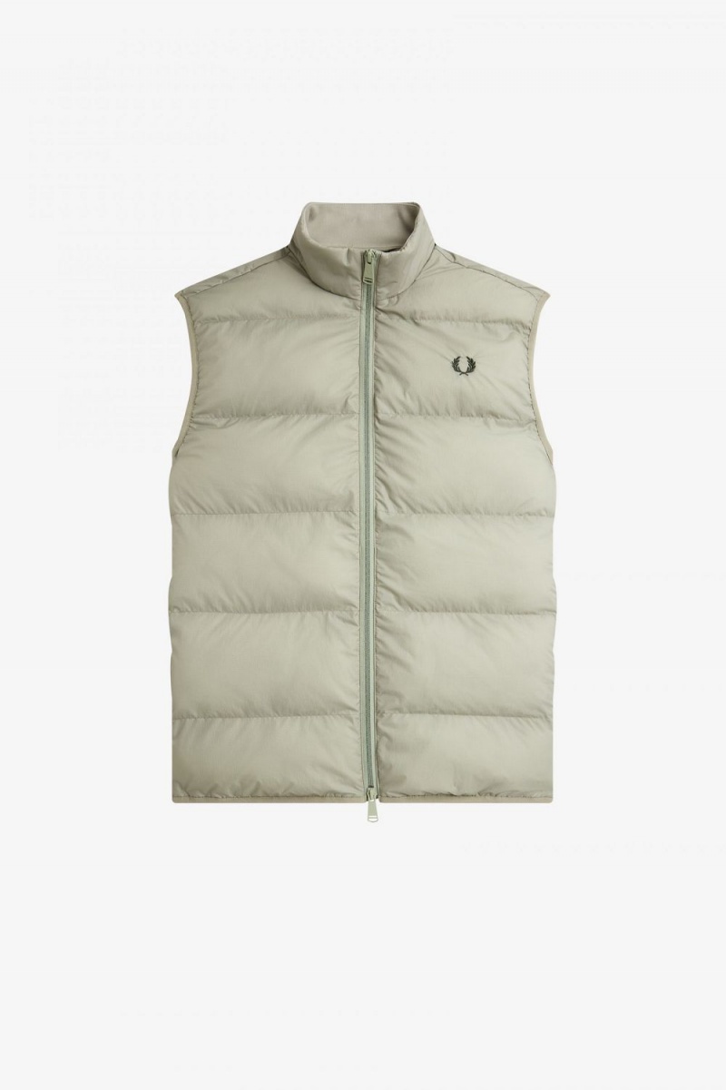 Fred Perry Insulated Men's Vest Mint | FMAYZ6583