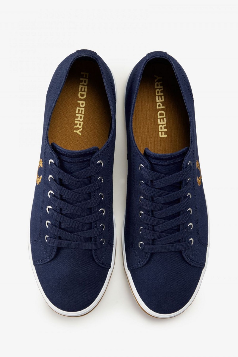 Fred Perry Kingston Men's Plimsolls French Navy | TVOXI7483