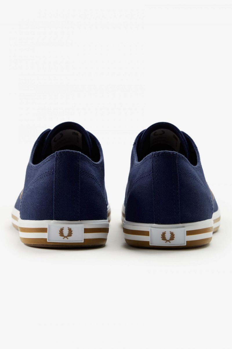 Fred Perry Kingston Men's Plimsolls French Navy | TVOXI7483