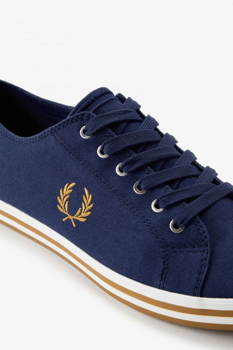 Fred Perry Kingston Men's Plimsolls French Navy | TVOXI7483