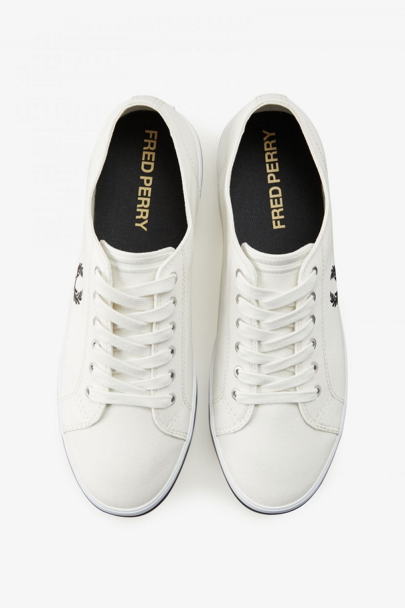 Fred Perry Kingston Men's Plimsolls Snow White | ZWQEJ1537