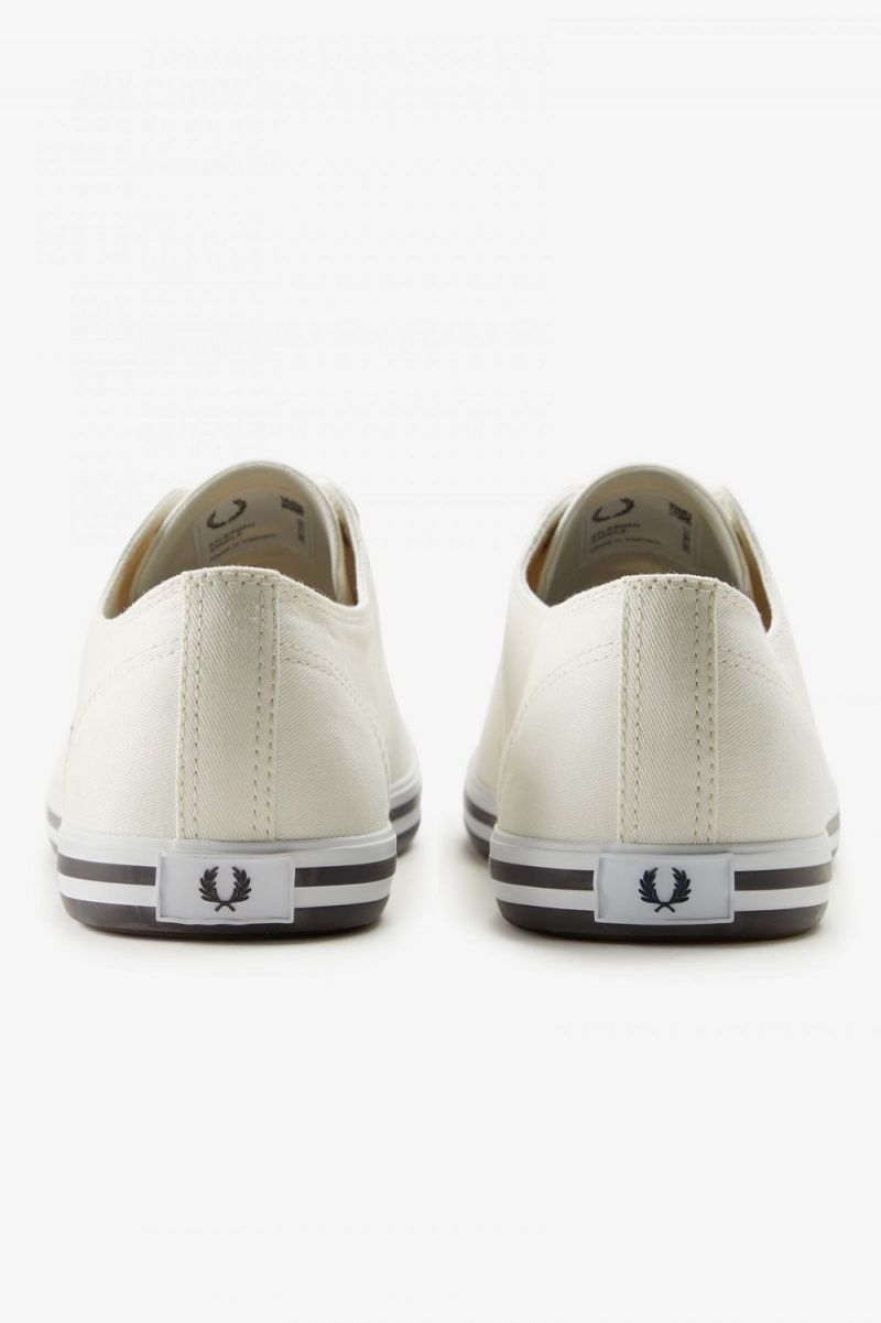 Fred Perry Kingston Men's Plimsolls Snow White | ZWQEJ1537