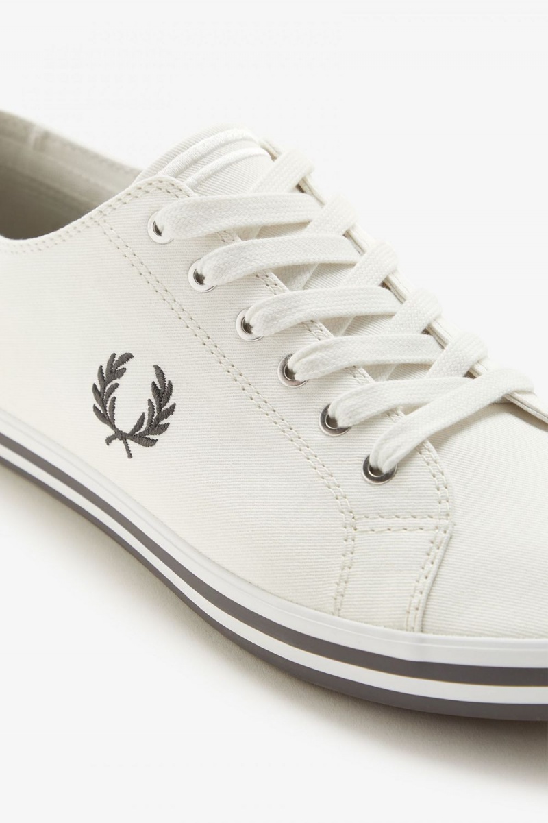 Fred Perry Kingston Men's Plimsolls Snow White | ZWQEJ1537