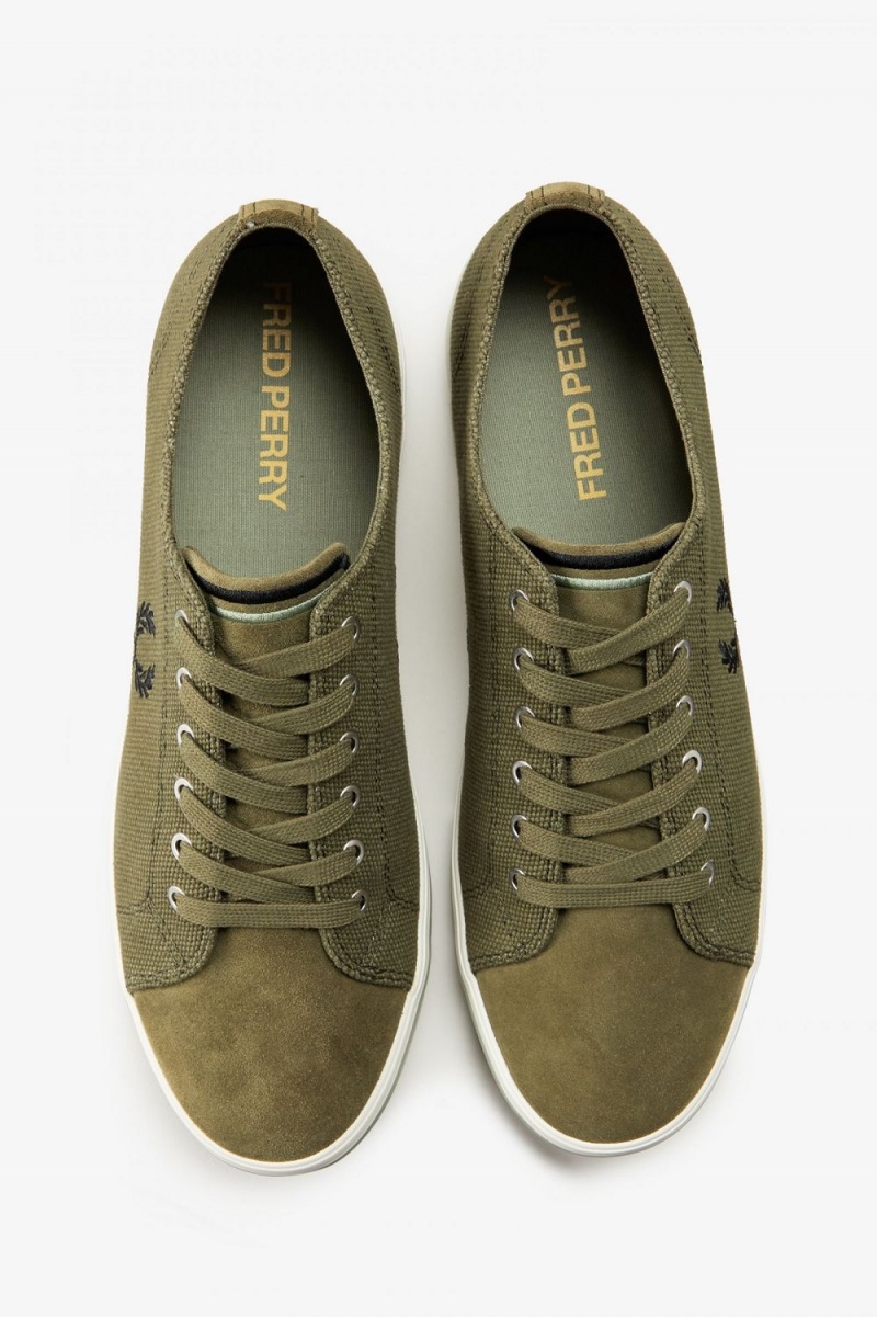 Fred Perry Kingston Men's Plimsolls Uniform Green | HBNQF3089