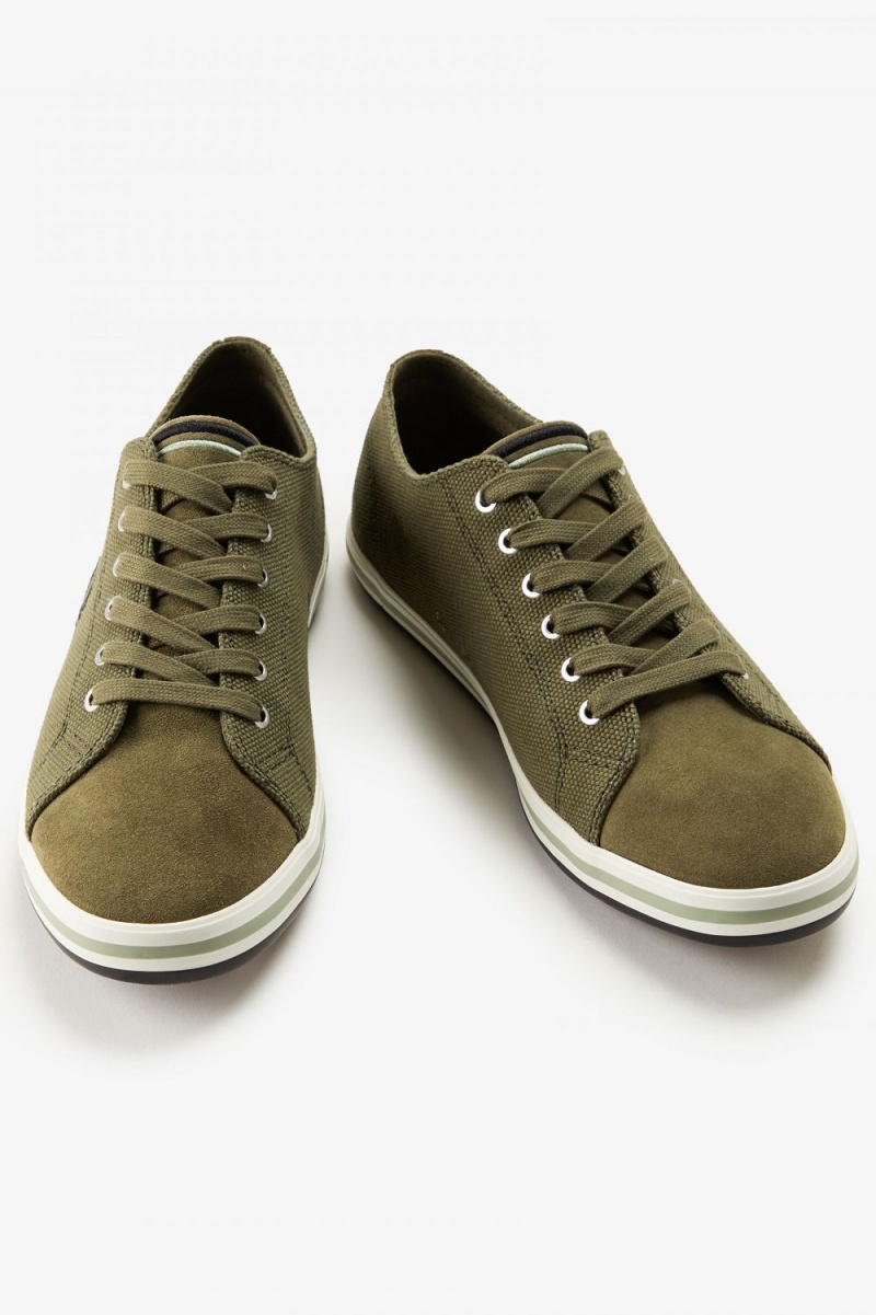 Fred Perry Kingston Men's Plimsolls Uniform Green | HBNQF3089