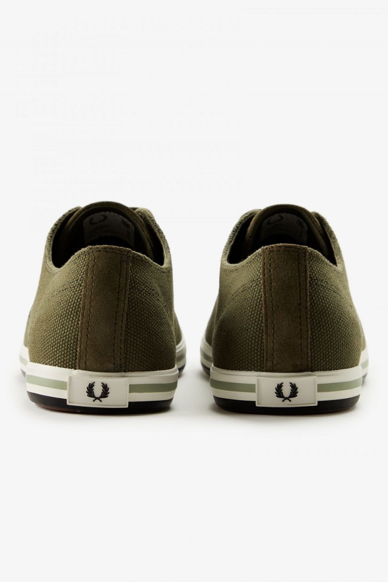 Fred Perry Kingston Men's Plimsolls Uniform Green | HBNQF3089