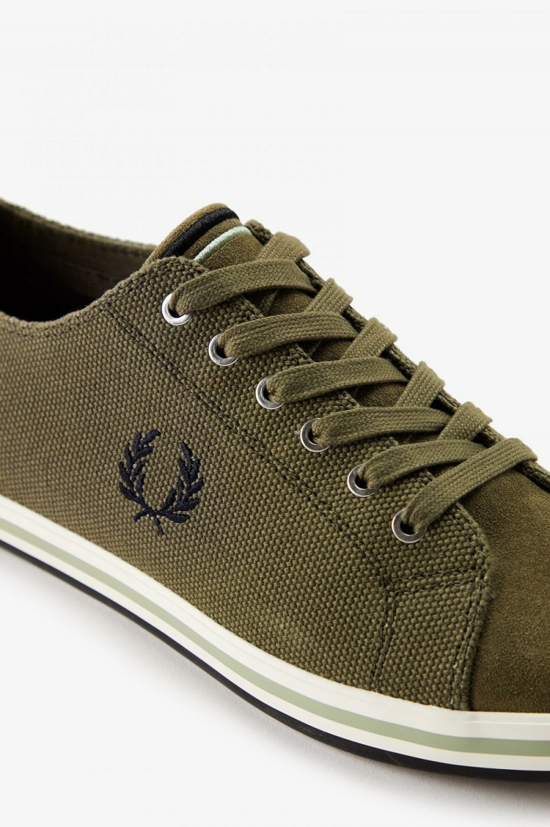 Fred Perry Kingston Men's Plimsolls Uniform Green | HBNQF3089