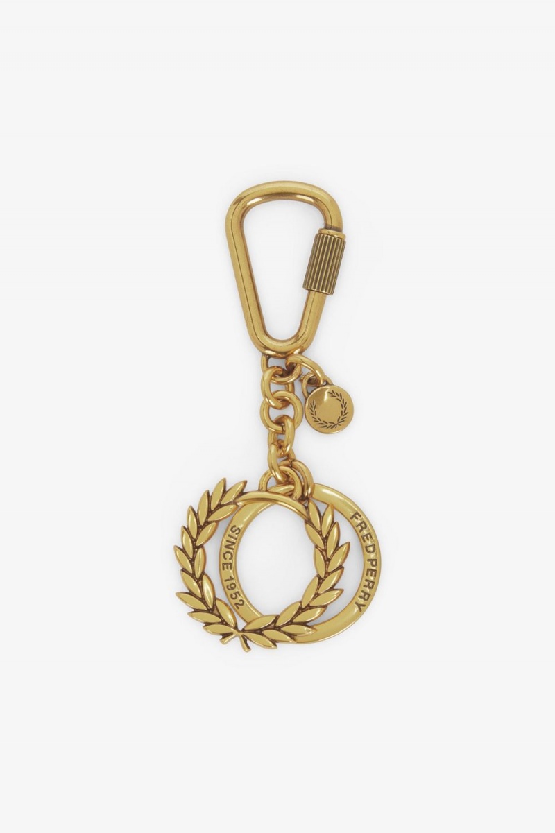 Fred Perry Laurel Wreath Keyring Women's Lifestyle Gold | WMPQY9578