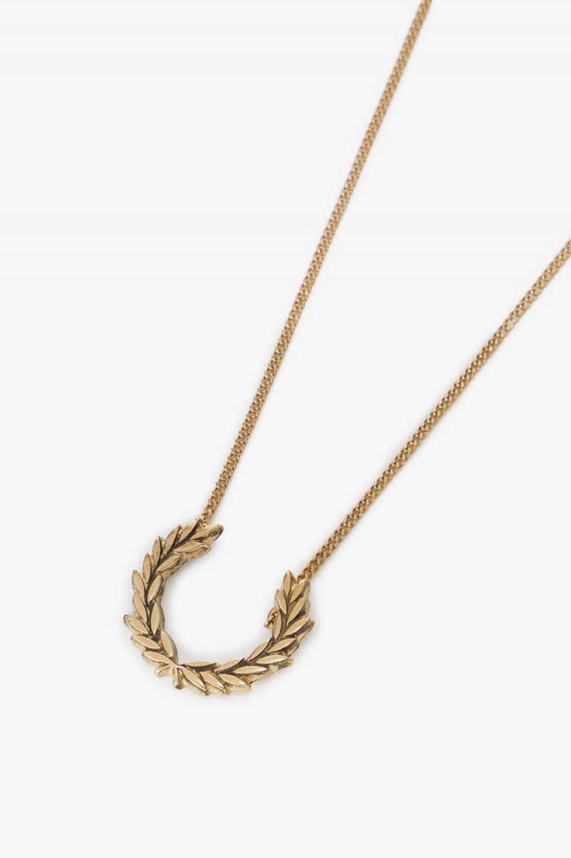 Fred Perry Laurel Wreath Necklace Women's Jewellery Gold | ETUHF3520