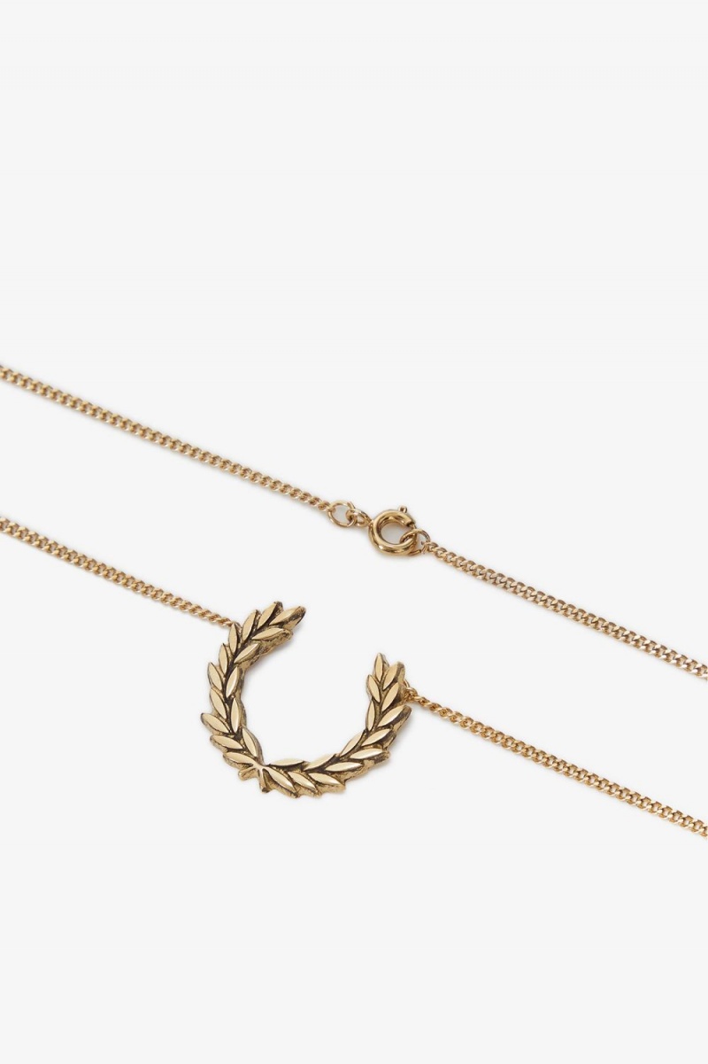 Fred Perry Laurel Wreath Necklace Women's Jewellery Gold | ETUHF3520