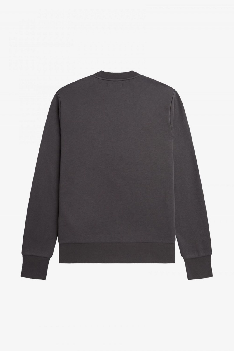 Fred Perry Layered Graphic Men's Sweatshirts Gunmetal | LCHTO8260