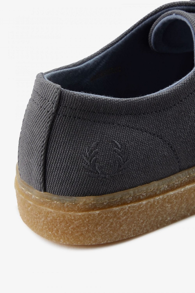 Fred Perry Linden Men's Plimsolls Charcoal | VOMUY9283