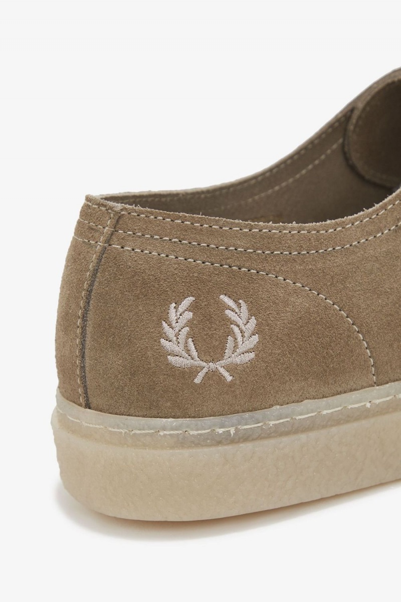 Fred Perry Linden Men's Plimsolls Warm Grey | WITKM4028