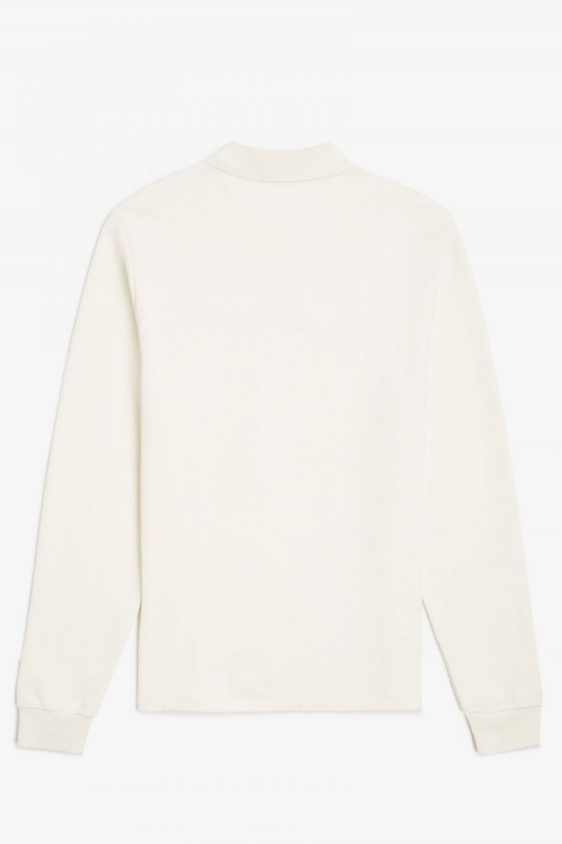 Fred Perry Long Sleeve Loopback Men's Sweatshirts Beige | BDEOV5671