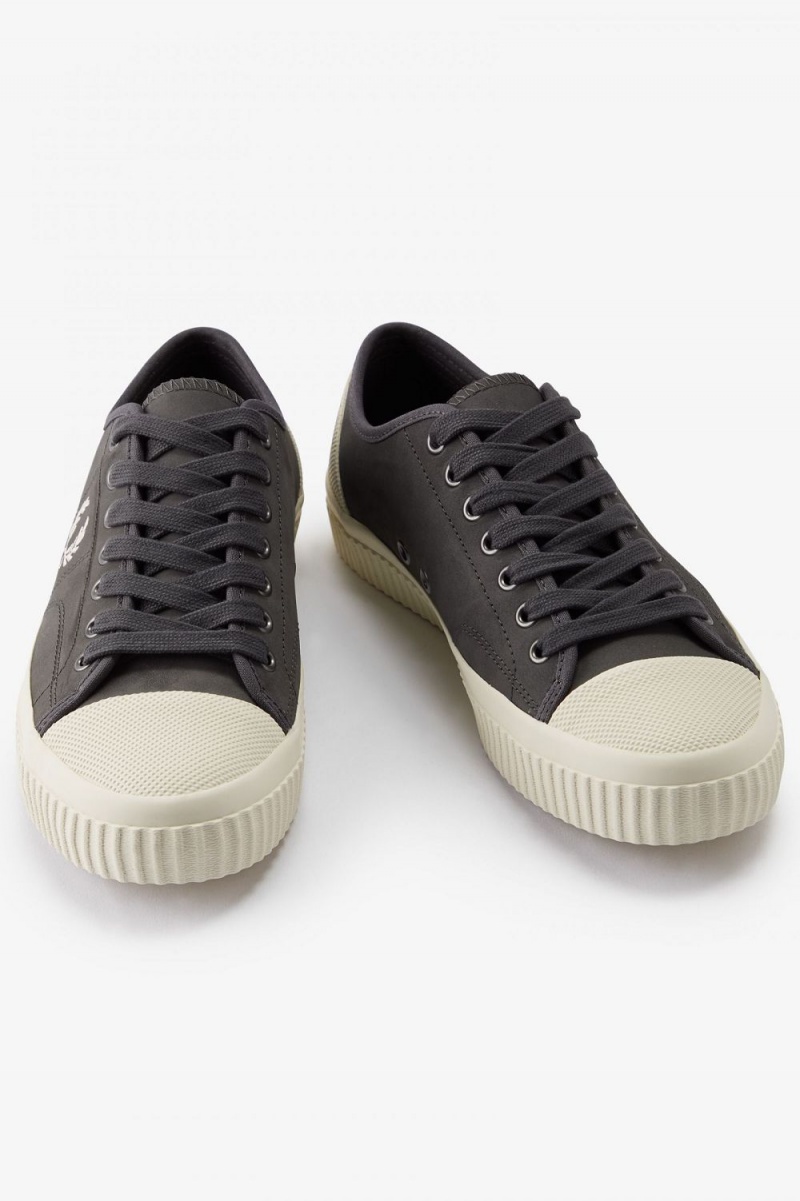 Fred Perry Low Hughes Men's Plimsolls Gunmetal Beige | FTOPE4968