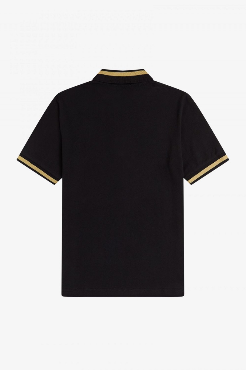 Fred Perry M2 Men's Shirt Black Champagne | FCIOB6079