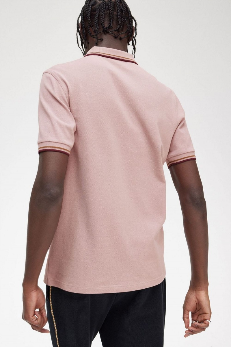 Fred Perry M3600 Men's Shirt Dusty Rose Pink Brown Oxblood | CJGZV0536