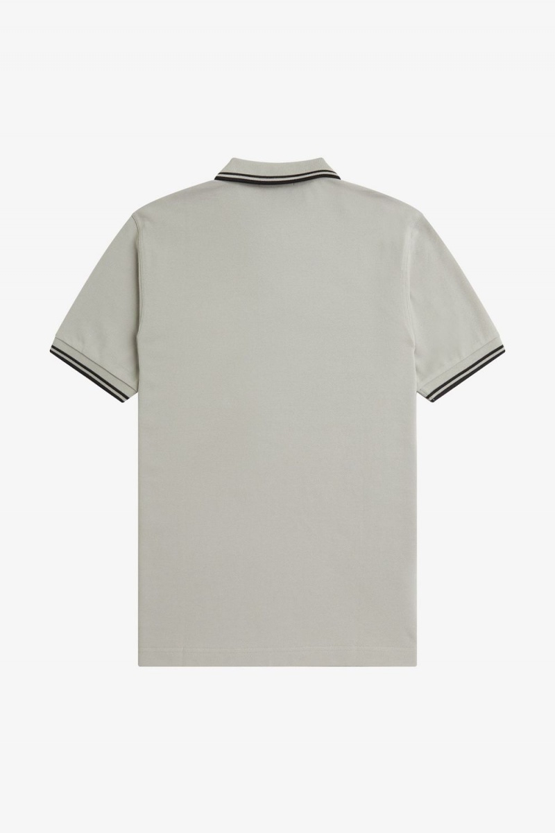 Fred Perry M3600 Men's Shirt Grey Black | WVSMA9216