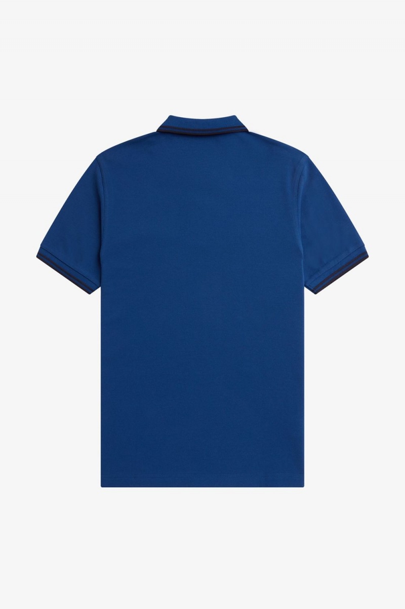 Fred Perry M3600 Men's Shirt Shaded Cobalt Navy Navy | ORVAQ2497