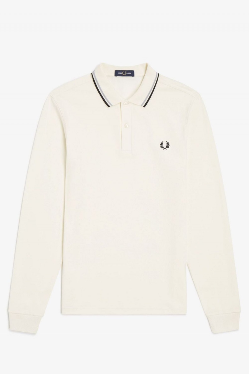 Fred Perry M3636 Men's Shirt Beige Grey Black | EVMJF5193