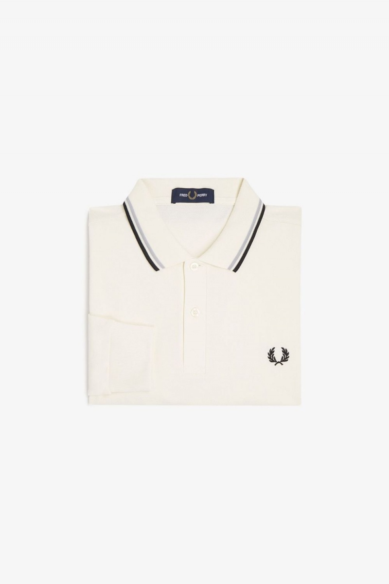 Fred Perry M3636 Men\'s Shirt Beige Grey Black | EVMJF5193