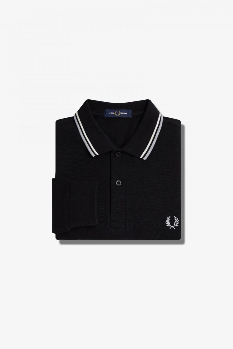 Fred Perry M3636 Men's Shirt Black Beige Limestone | QIZCF1926