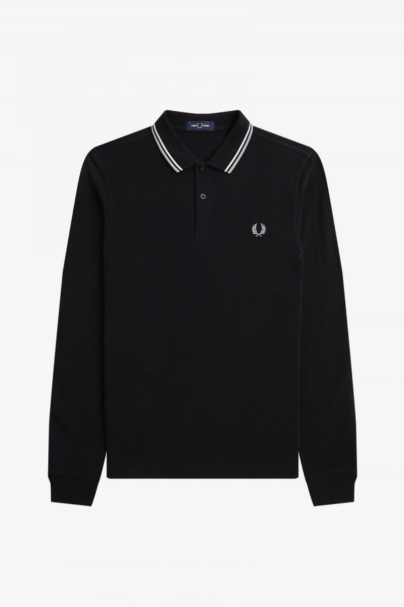 Fred Perry M3636 Men's Shirt Black Beige Limestone | QIZCF1926