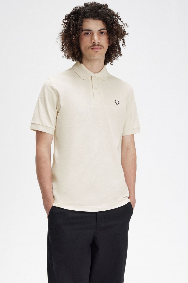 Fred Perry M3 Men's Shirt Beige Black | UCPRL8024