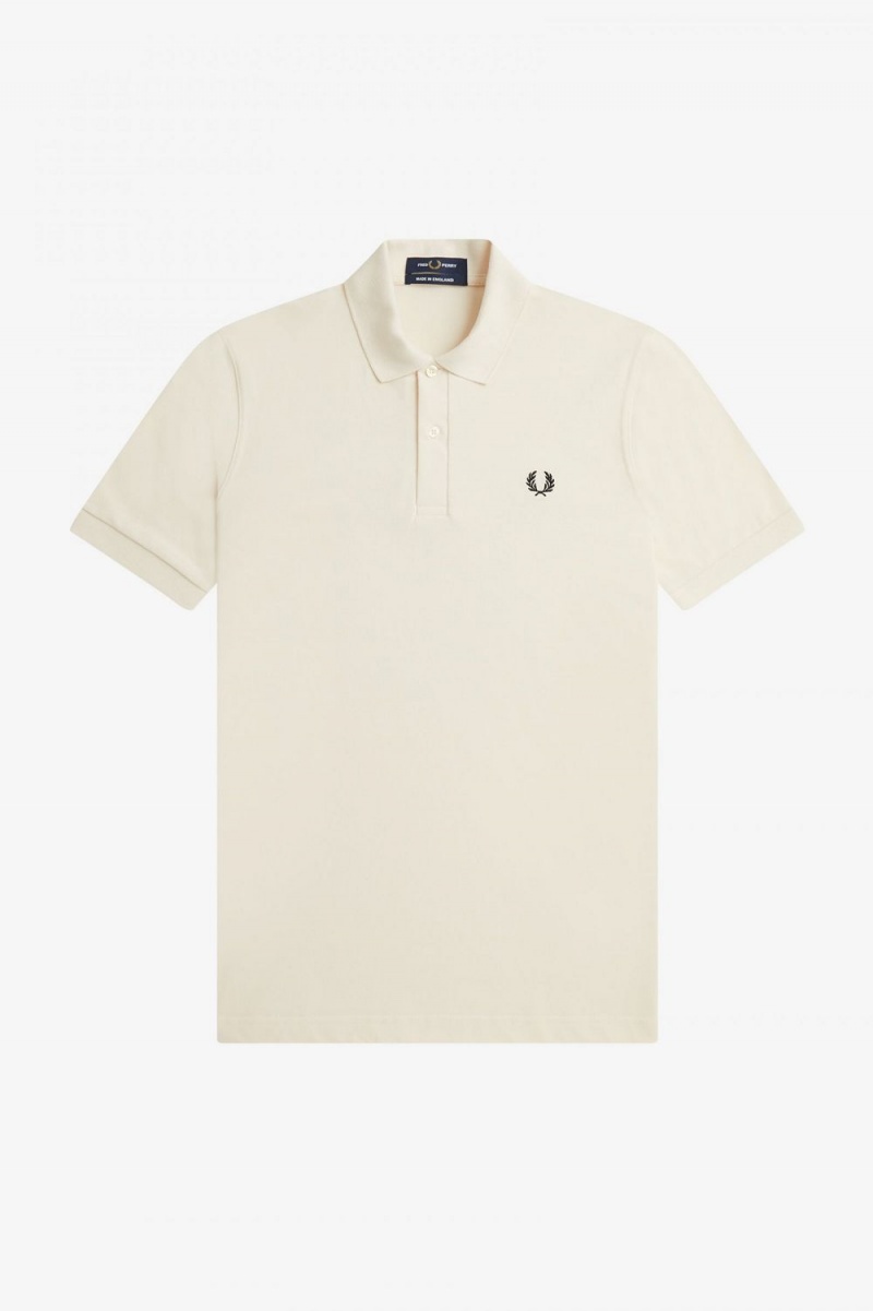 Fred Perry M3 Men's Shirt Beige Black | UCPRL8024