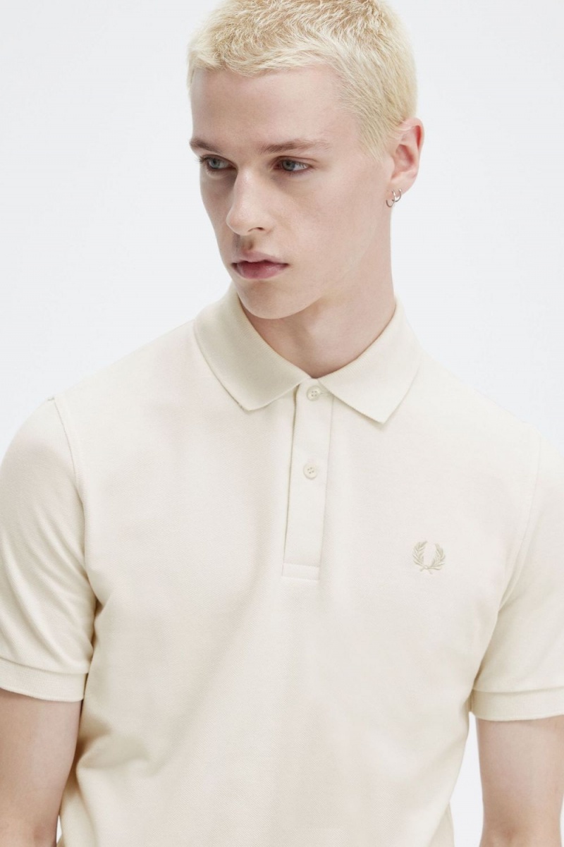 Fred Perry M3 Men's Shirt Beige Oatmeal | UHAKI4126