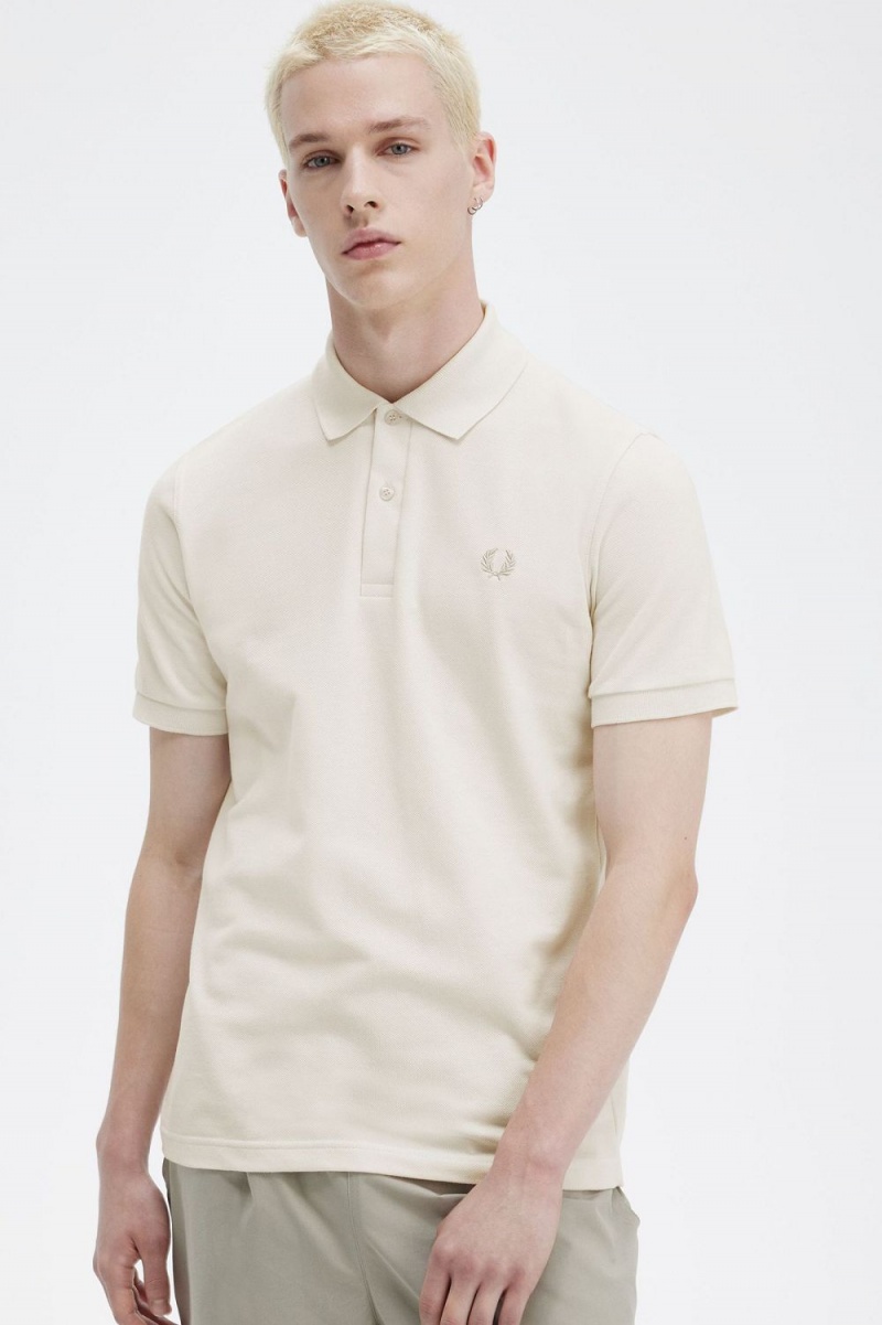 Fred Perry M3 Men's Shirt Beige Oatmeal | UHAKI4126