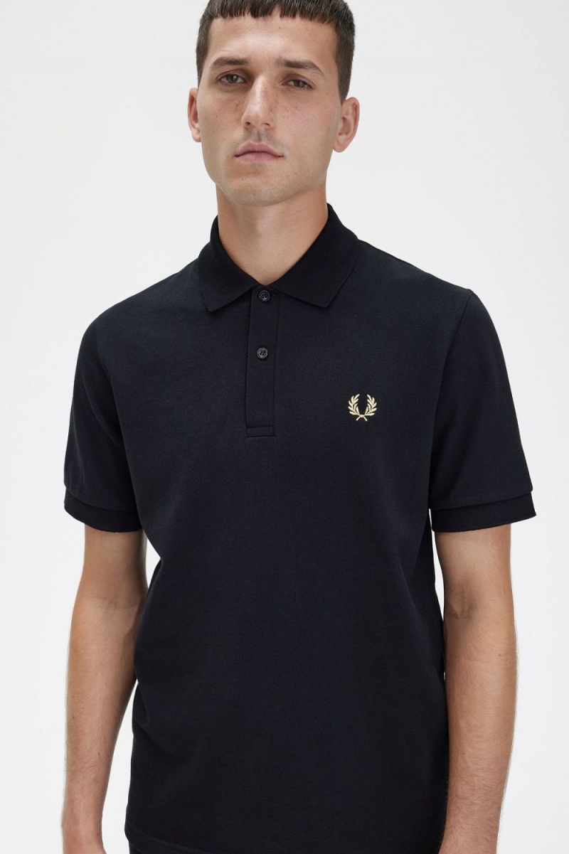 Fred Perry M3 Men's Shirt Black Champagne | FUVTS2956