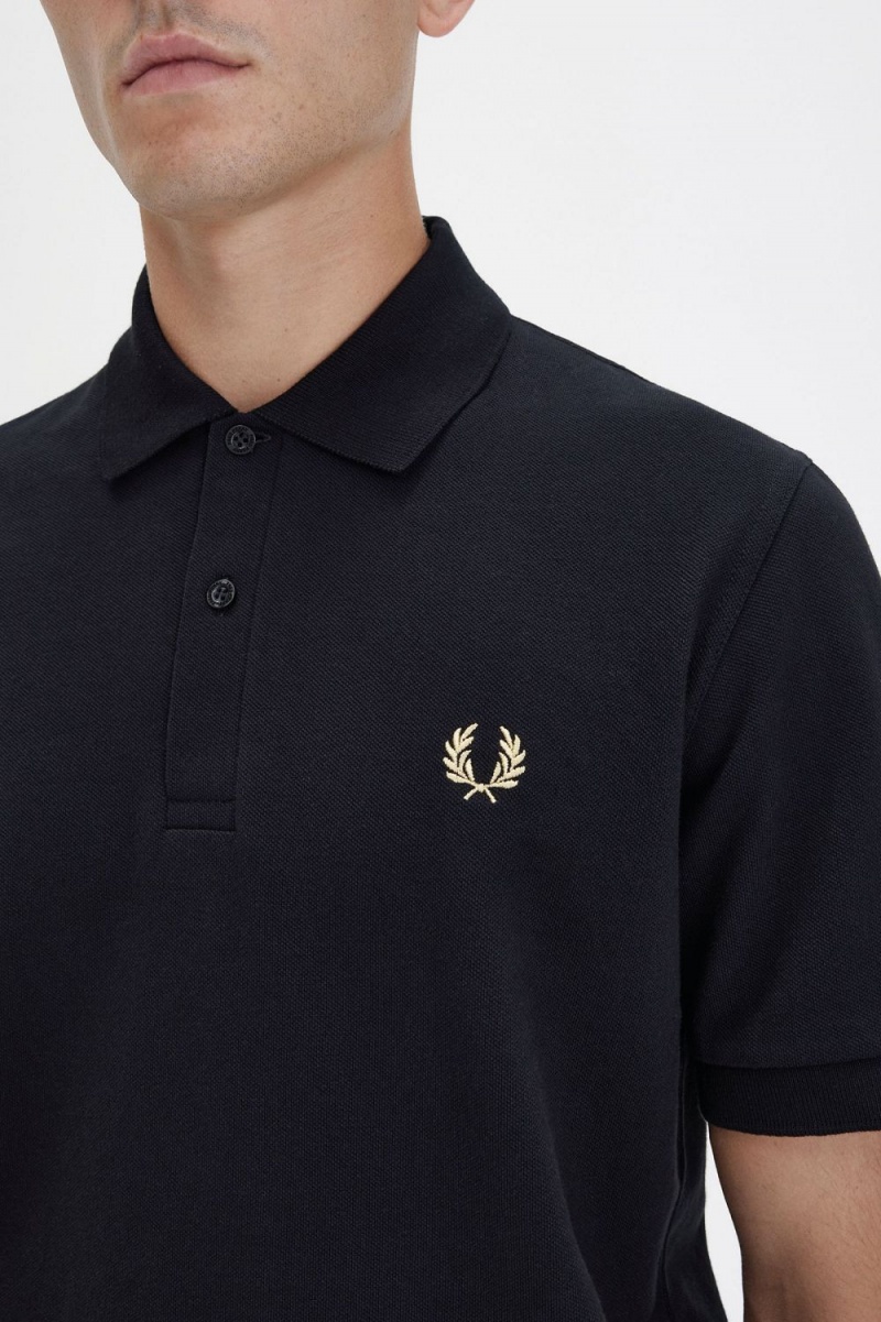 Fred Perry M3 Men's Shirt Black Champagne | FUVTS2956