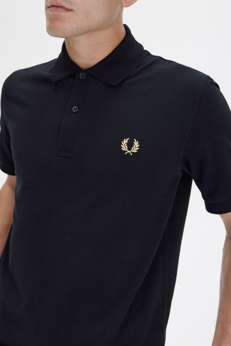 Fred Perry M3 Men's Shirt Black Champagne | FUVTS2956