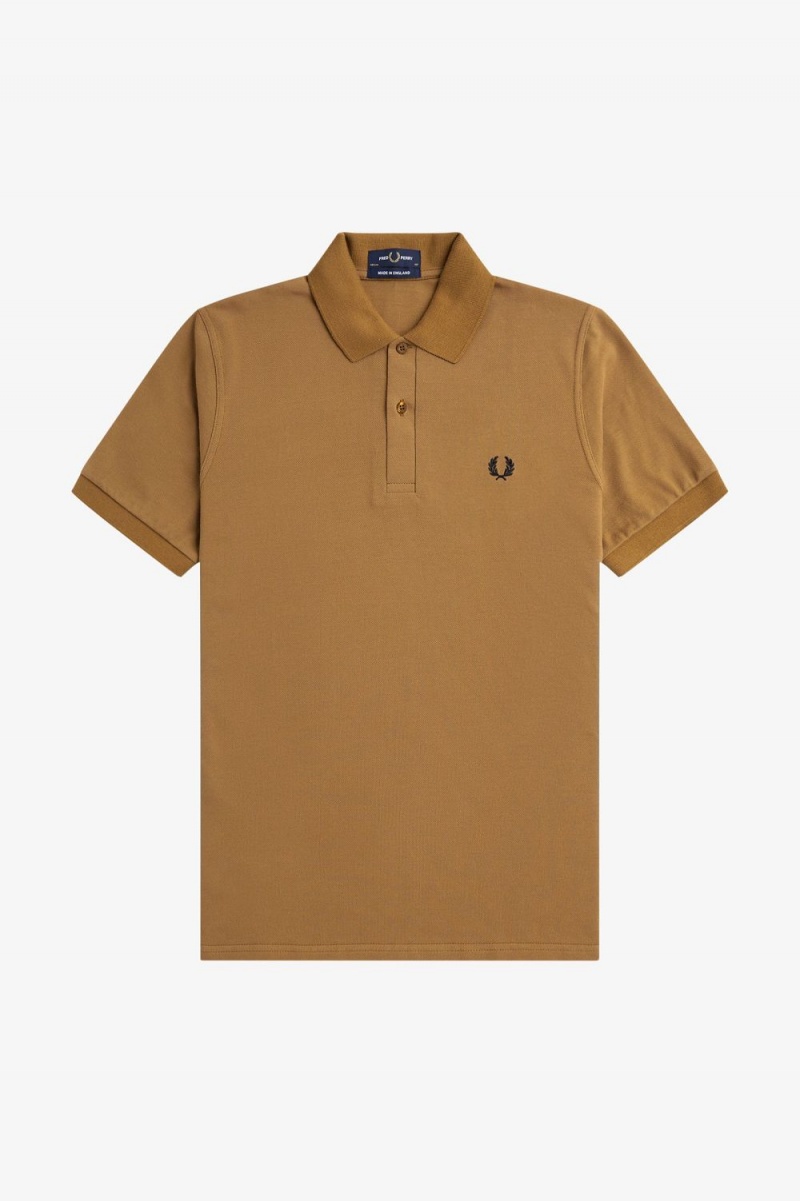 Fred Perry M3 Men's Shirt Dark Coffee Navy | YUIHW8163